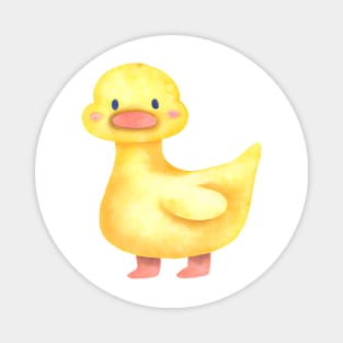 Yellow Cuddle Duck, Look How Cute and Happy this Duck Is! Magnet